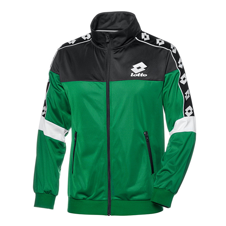 Lotto Athletica Prime Sudadera Hombre - Negras/Verde - Colombia QJZVTNH-90